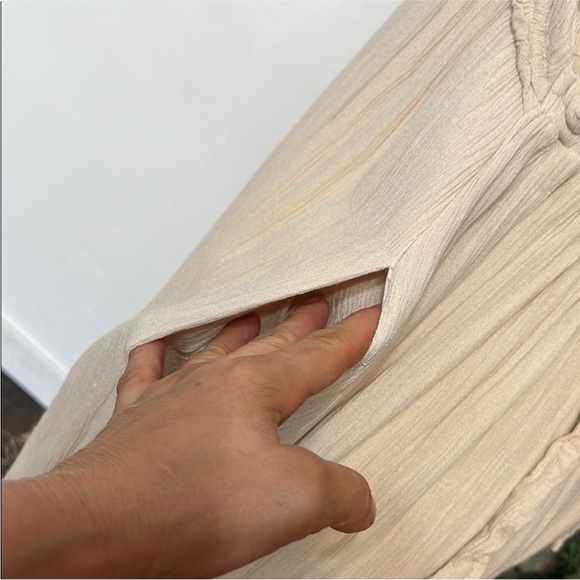 EUC- Free People Size -L Cream Maxi Dress - Picture 8 of 9